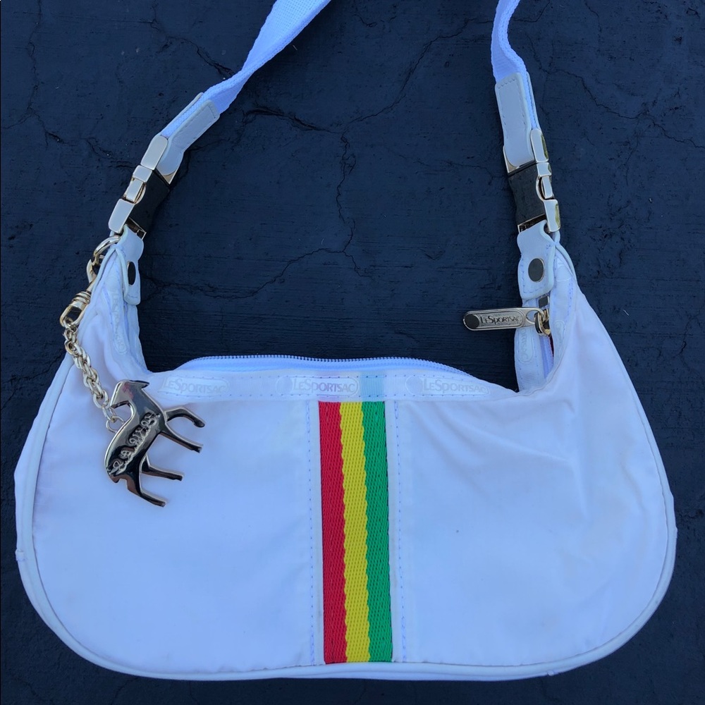 All-White, Rasta Stripe LAMB Hella Hobo Bag